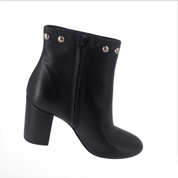 Bianca Di Ankle Bootie Studded Studs Black Leather Womens EU 38 NIB $175 - Picture 8 of 10